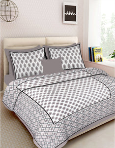 Harshfashion 120 TC Cotton King Fancy Bedsheet