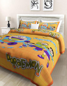 Harshfashion 104 TC Cotton Double Printed Bedsheet