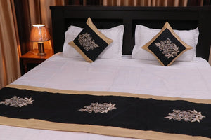 Luxury Bedrunner Set by Harshfashion (1bedsheet+two pillow cover+Runner set)