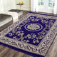 Harshfashion Persents Light Blue Cotton Carpet  (138 cm X 213 cm)